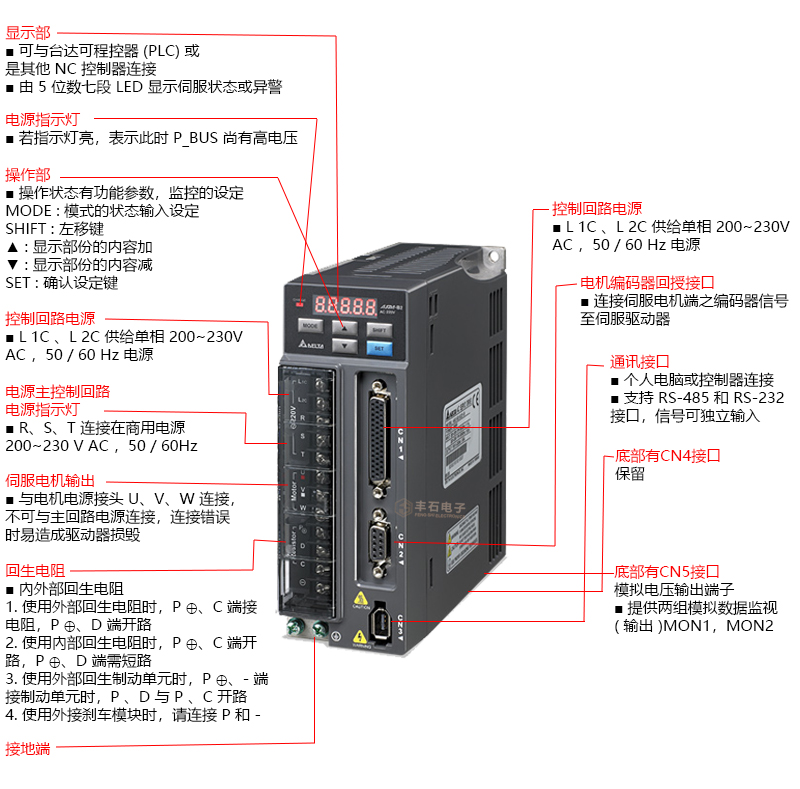 400W臺(tái)達(dá)伺服驅(qū)動(dòng)器ASD-B2-0421-B